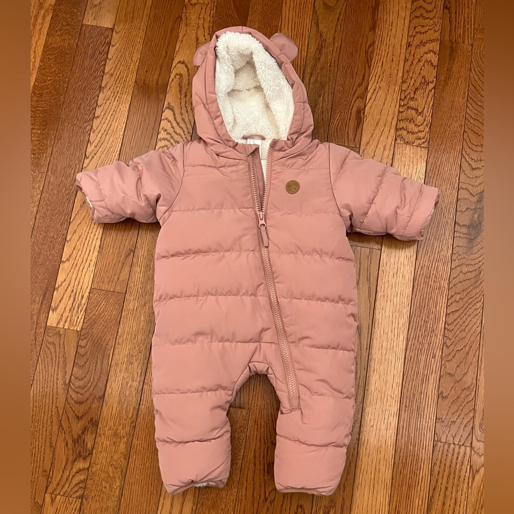 H&M Baby Girl Blush Snowsuit Newborn NWT
